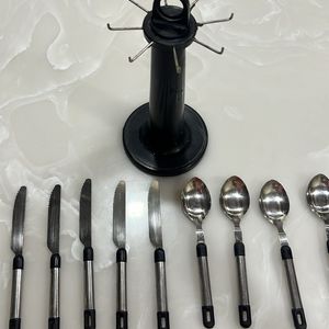 Table Spoon Set With Stand