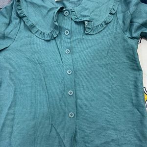 Unique sea green shirt