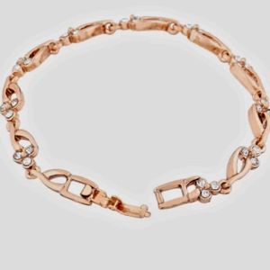 ESTELE Rose Gold Plate Crystal Wraparound BRACELET