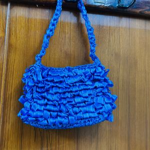 Satin Crochet Handmade Bag