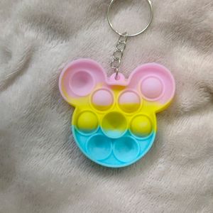 POP IT Keychain With Push Bubble Key Ring Chain