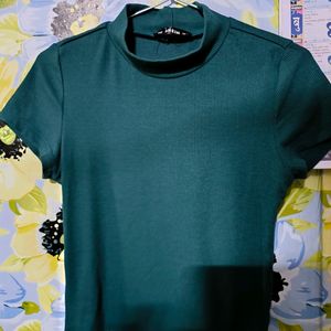 SHEIN Fitted Top Regal Green