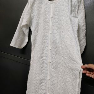 Kurta Plazzo With Chiken Fabrics