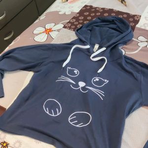 Cropped Cat Hoodie