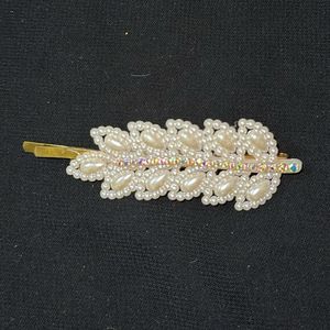 Pearl Leaf Flower Hairpin