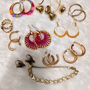 Elegant Assorted Golden Earrings