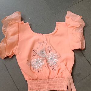 Baby Peach Colour Dress