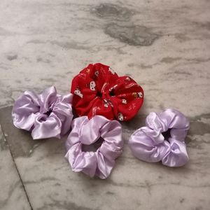 4 Scrunchies For Girls