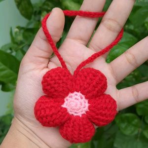 Crochet Flower Bag Charm🌸❤️