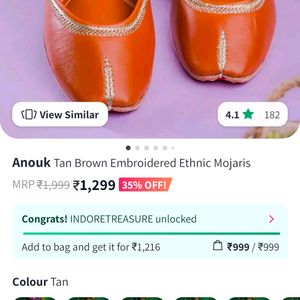 Anouk By Myntra Women Jutti Pure Leather