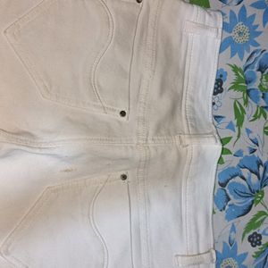 White Embroidered Jeans