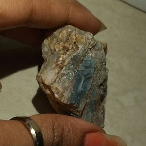 Blue Agate With Crystal