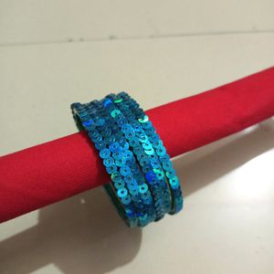 BEAUTIFUL BLUE BANGLES (Hand Made)