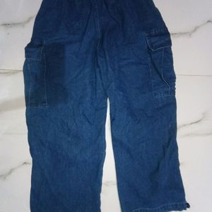 stretchable Cargo Girls Denim