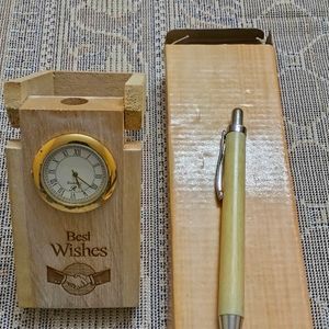 Clock And Pen Stand