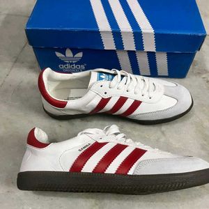 ADIDAS ORIGINALS SAMBA WHITE RED UK 8(42)