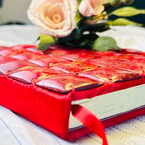 Aesthetic Red Tile Korean Imported Diary