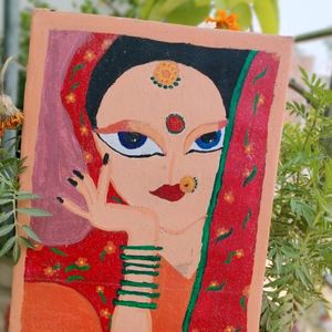 Handmade Painting Of Indian Bride