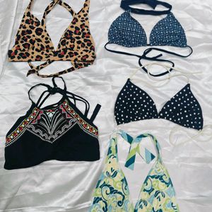 Combo Of 5 Halter Neck Bra