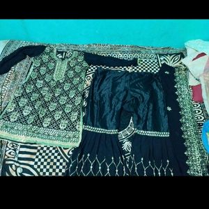 Elegant Black Sharara Suit