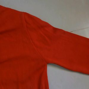 Orange Red Korean Brand Sweater