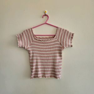 Babypink Ribbed Top