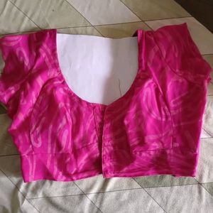 Pink saree With Blouse