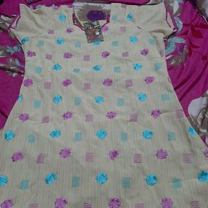 Cream Kurti