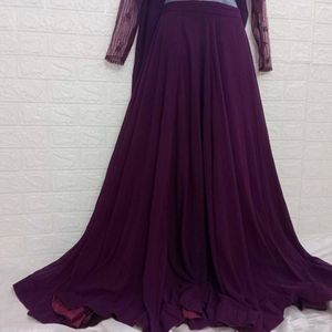 Wine Fullsleeves Thread Work Lehenga Choli