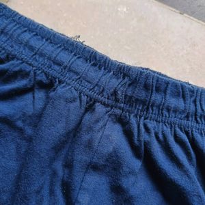 Blue Half Shorts For Daily Use Stretchable