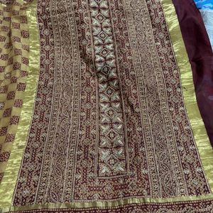 Pure Silk Gharchola Saree With Lagdi Pattaon Palla