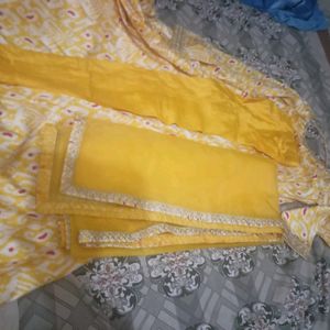 Gown With Pant And Dupatta