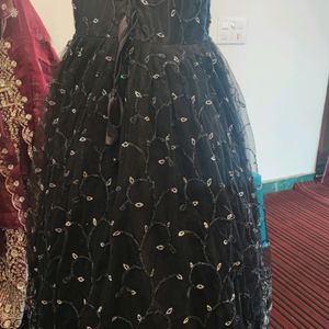 Party Wear Black ball Gown