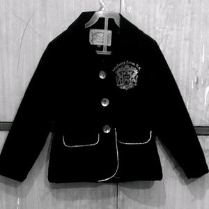 Unisex(Girls N Boys) Partywear  Black Coatt