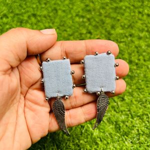 Denim Earrings