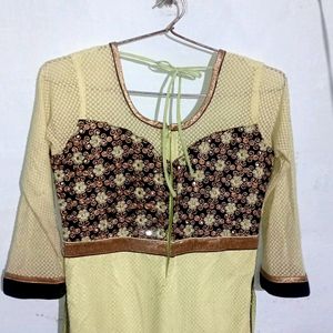 Light Green Kurti Plazo Set