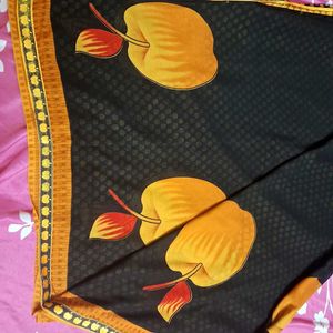 Apple Lace Work Saree