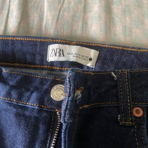 Zara Dark Blue Flare Jeans