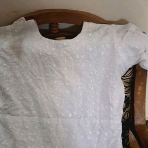 Chicknari Kurta White