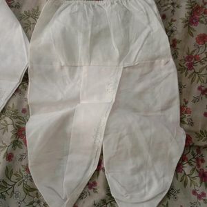 White Embroidered Dhoti Kurta For Kids