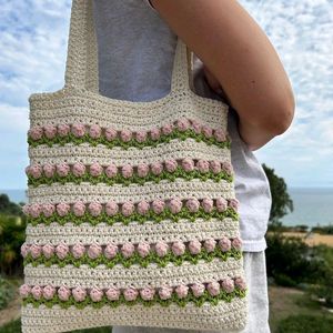 Crochet Tulip Tote Bag🌷