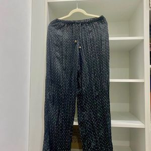 Zara Polka Dot Wrinkle Effect Trousers