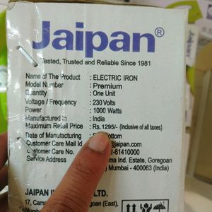 Jaipan Brand New Sealed Iron - Only 499/- [60% Off