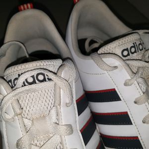 Adidas Vs Pace shoes white black red