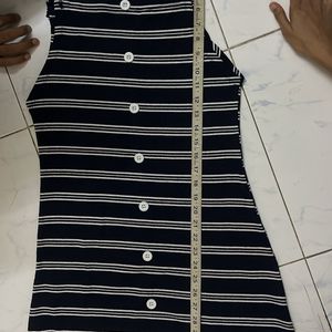 Navy Blue Stripped One Piece