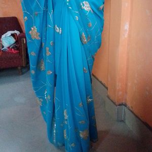 Blue Colour Saree