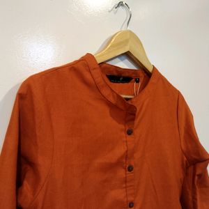 Orange Cotton Kurta(Women)