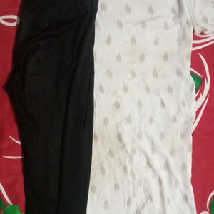 Long Kurti And Black Pant🤍🖤