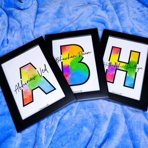 Alphabet Name Digital Art Frame (5x7in)