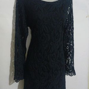 BLACK NET DRESS